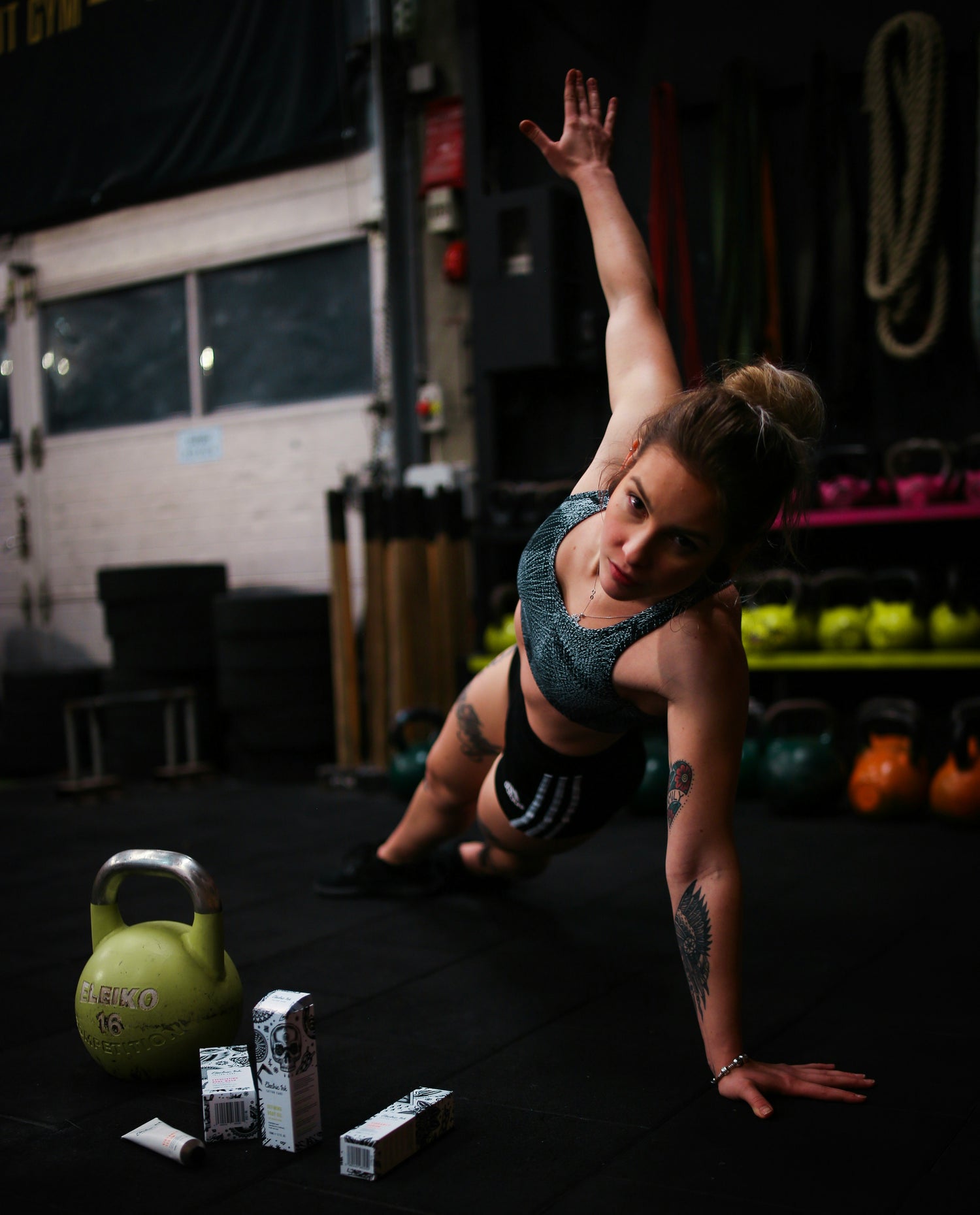 woman exercising in the gym