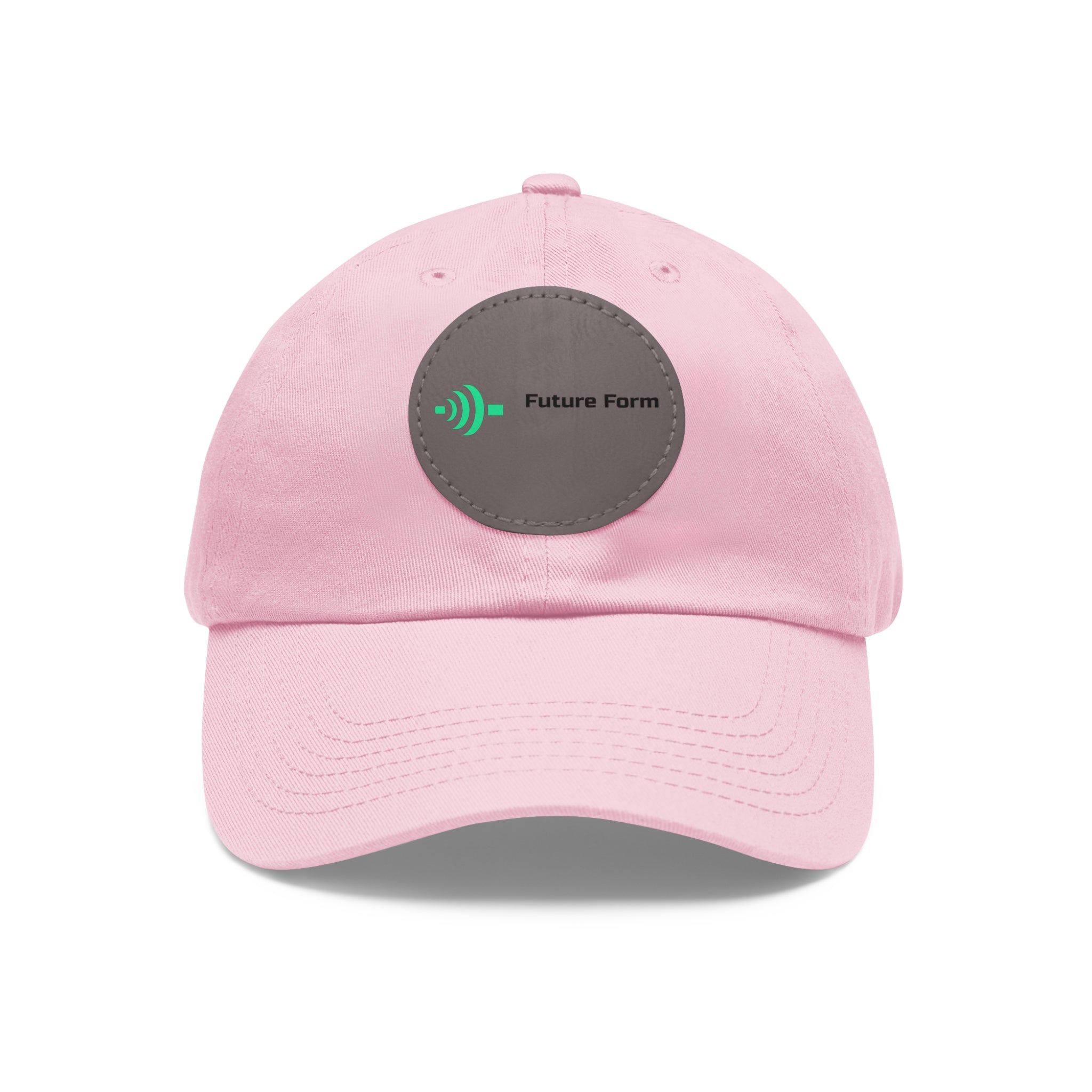 Dad Hat with Leather Patch (Round)