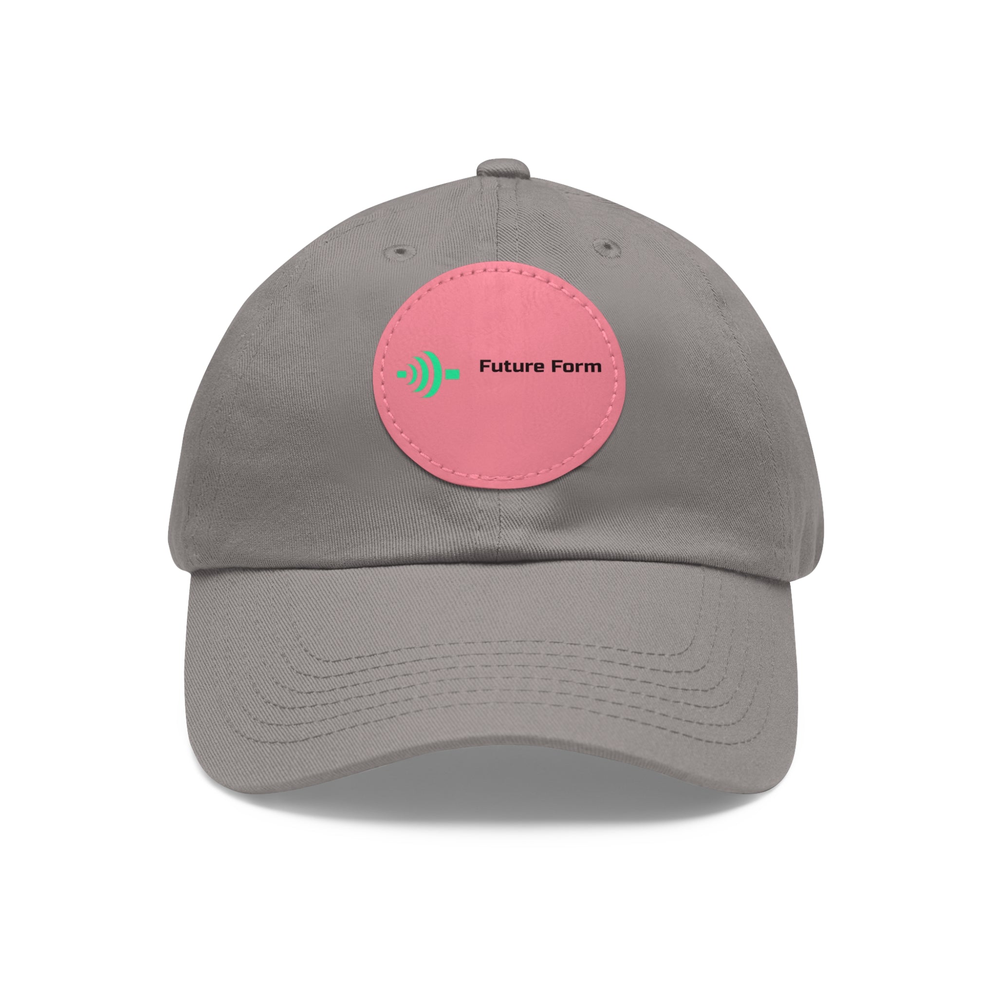 Dad Hat with Leather Patch (Round)