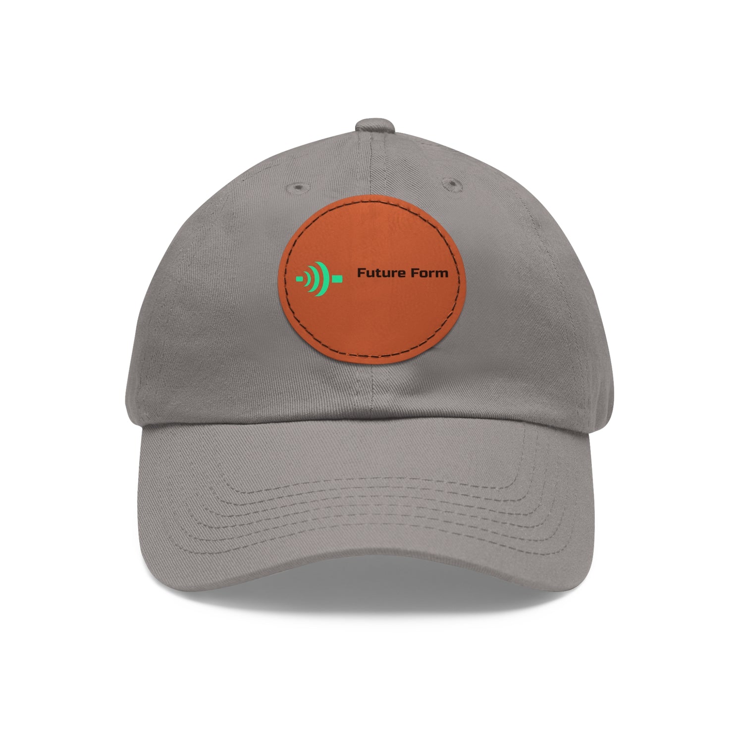 Dad Hat with Leather Patch (Round)