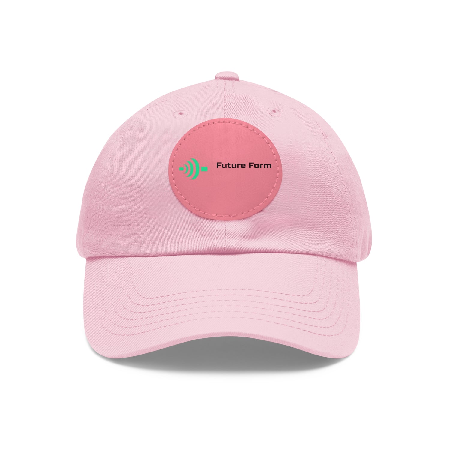 Dad Hat with Leather Patch (Round)